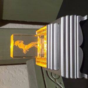 Michael Jackson glass and light stand